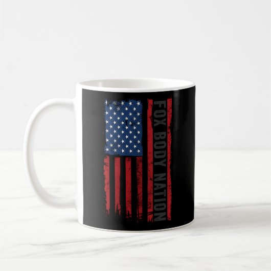 Foxbody American Flag Stang Muscle Car Kaffeetasse (Links)