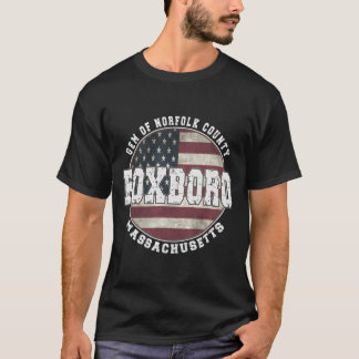 Foxboro Massachusetts American Flag T-Shirt
