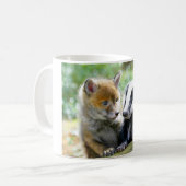 Foxcub & Badger Niedlich! Kaffeetasse (Vorderseite Links)