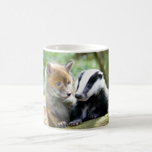Foxcub & Badger Niedlich! Kaffeetasse (Mittel)