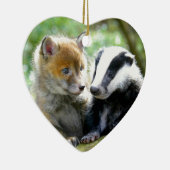 Foxcub & Badger Niedlich! Keramikornament (Rechts)