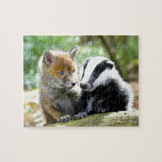 Foxcub & Badger Niedlich! Puzzle (Horizontal)
