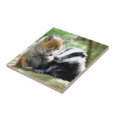 Foxcub u. Dachs niedlich! Fliese (Seite)