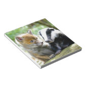 Foxcub u. Dachs niedlich! Notizblock (angewinkelt)