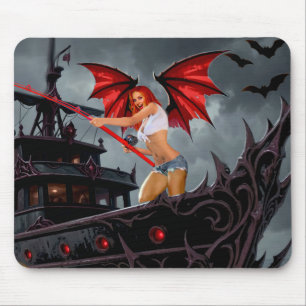 Foxella Vampir-Rebellin-Hochsee Mousepad
