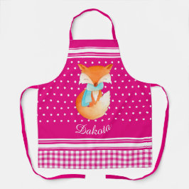 Foxenkuppe mit dem Schal-Kunstnamen Rosa Weiß Schürze