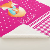Foxenkuppe mit dem Schal-Kunstnamen Rosa Weiß Sherpadecke (3/4)