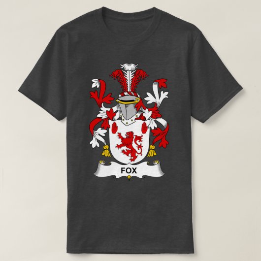 Foxenmantel aus Familienwappen T-Shirt (Design vorne)