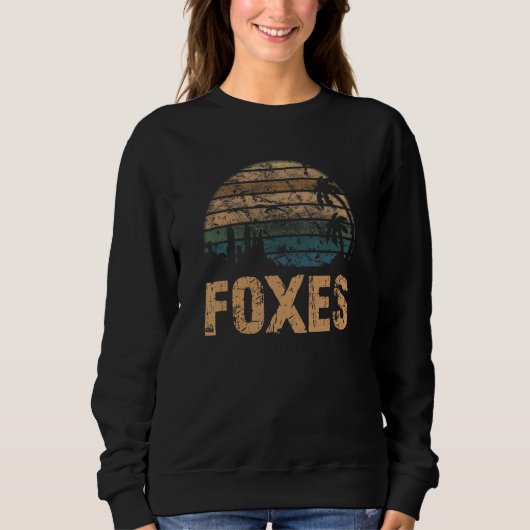 Foxes Vintage Sunset Distressed Sweatshirt (Vorderseite)