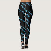 Foxey Moxey Aqua und schwarze Leggings (Rückseite)