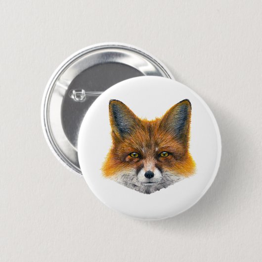Foxface - Malerei in Acryl Button (Vorne & Hinten)