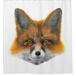 Foxface - Malerei in Acryl Duschvorhang