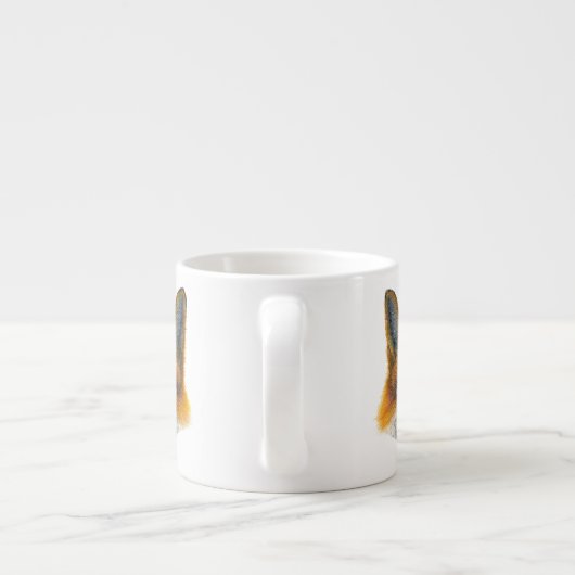 Foxface - Malerei in Acryl Espressotasse (Rückseite)