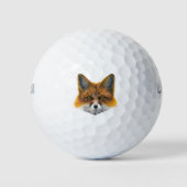 Foxface - Malerei in Acryl Golfball (Vorderseite)