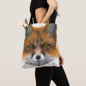 Foxface - Malerei in Acryl Tasche (Von Nahem)