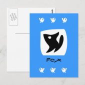 Foxfarbe Postkarte (Vorne/Hinten)