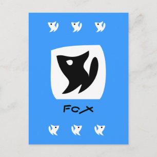 Foxfarbe Postkarte