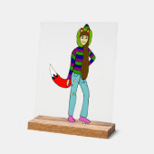 Foxgirl Acrylschild (Winkel)