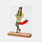 Foxgirl Acrylschild (Winkel)