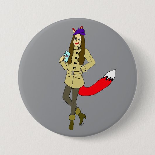 Foxgirl Button (Vorderseite)