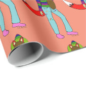 Foxgirl Geschenkpapier (Rolleneckpunkt)