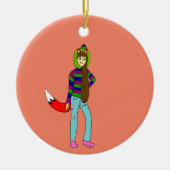 Foxgirl Keramik Ornament (Vorne)