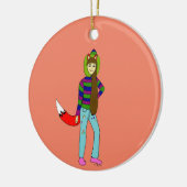 Foxgirl Keramik Ornament (Links)