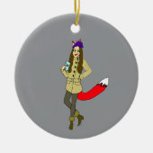 Foxgirl Keramik Ornament (Vorne)