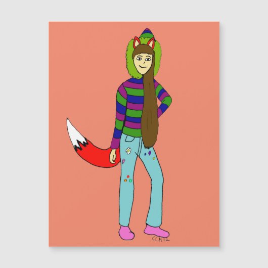 Foxgirl Magnetkarte (Vorderseite)