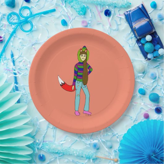 Foxgirl Pappteller (Party)