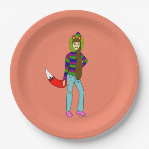 Foxgirl Pappteller