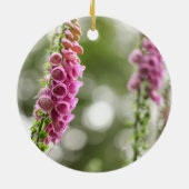 Foxglove Blossom Nature Foto Keramik Ornament (Hinten)
