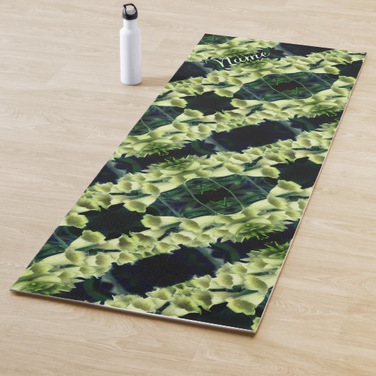 Foxglove Blume Abstraktes Muster Personalisiert Yogamatte (Beispiel)
