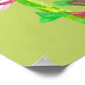 Foxglove Blume Botanische Malerei Poster (Ecke)