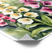 Foxglove Blume Handmade Water Color Poster (Ecke)