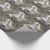 Foxglove-Blume in teilweise schwarz und weiß Geschenkpapier (Ecke)