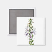 Foxglove-Blume Magnet (Vorderseite/Rückseite)