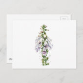 Foxglove-Blume Postkarte (Vorne/Hinten)