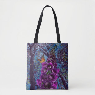 Foxglove-Blume und Schmetterling Tasche