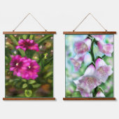 Foxglove Dahlia Blumengarten Blume Blume Wandteppich Mit Holzrahmen (Doppelt)