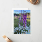 Foxglove & Daisies Mitteilungskarte (Vorderseite/Rückseite Beispiel)