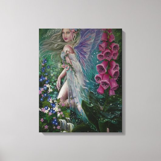 Foxglove Fee Leinwand drucken (Vorderseite)