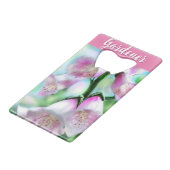 Foxglove Flowers Floral Pink Garden Personalized Geldbeutel Flaschenöffner (Vorderseite Schrägansicht)