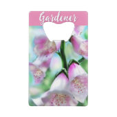 Foxglove Flowers Floral Pink Garden Personalized Geldbeutel Flaschenöffner (Rückseite)