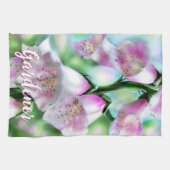 Foxglove Flowers Floral Pink Garden Personalized Geschirrtuch (Horizontal)