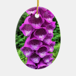 Foxglove Flowers, Oregon Keramik Ornament