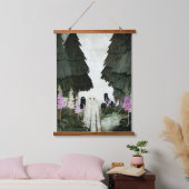 Foxglove Ghost Wandteppich Mit Holzrahmen (Schlafzimmer)