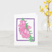 Foxglove Grußkarte Karte (Gelbe Blume)