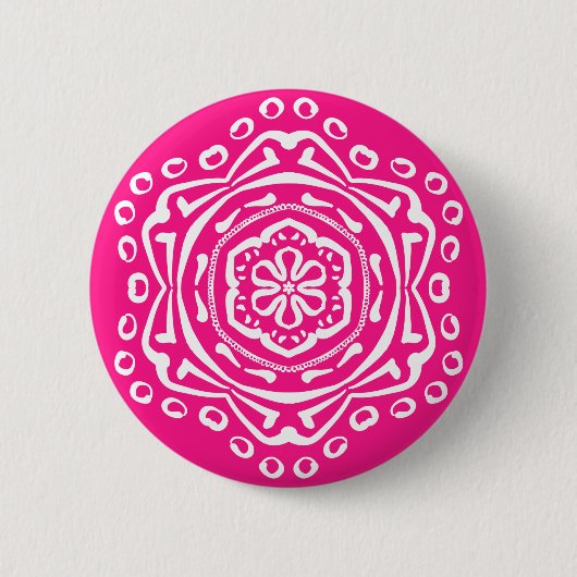 Foxglove Mandala Button (Vorderseite)