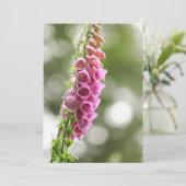 Foxglove Nature Foto Karte (Stehend Vorderseite)